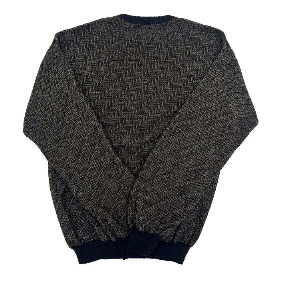 Fieldmaster Mens Size M Pullover Sweater‎ Blue Beige Crew Neck Long Sleeve